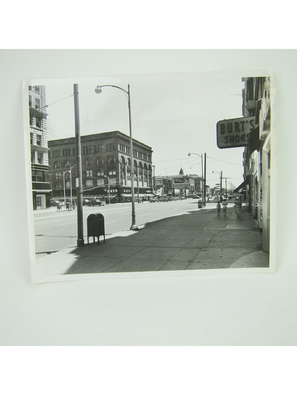 Photograph Dayton Ohio South Main Street Store Ray's & Burts Shoes Vintage 1950s